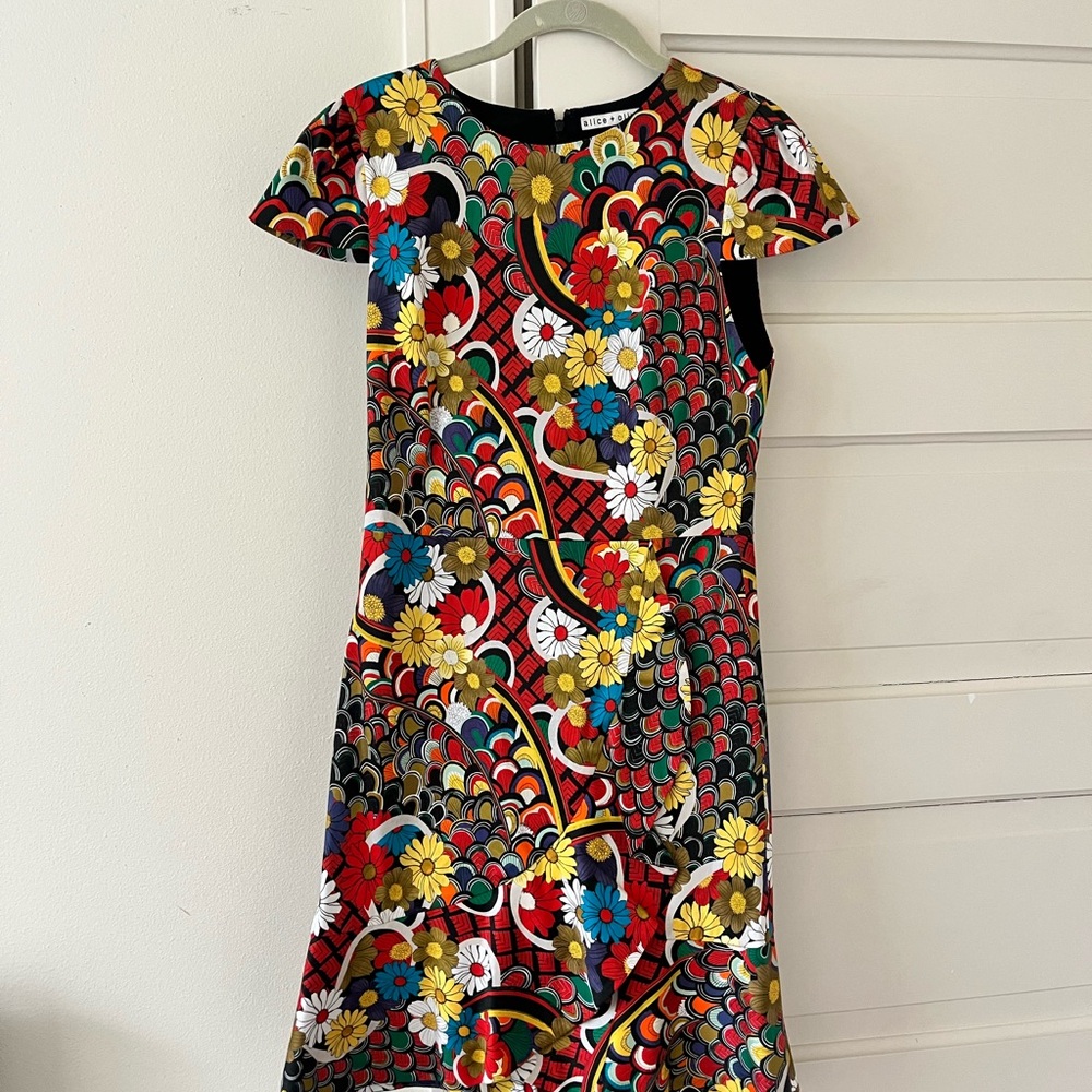 Alice + Olivia Colorful Floral Women's Dress